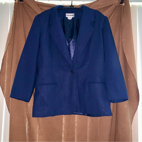 Classy Navy Blue Blazer size 16 Petite - Picture 1 of 7